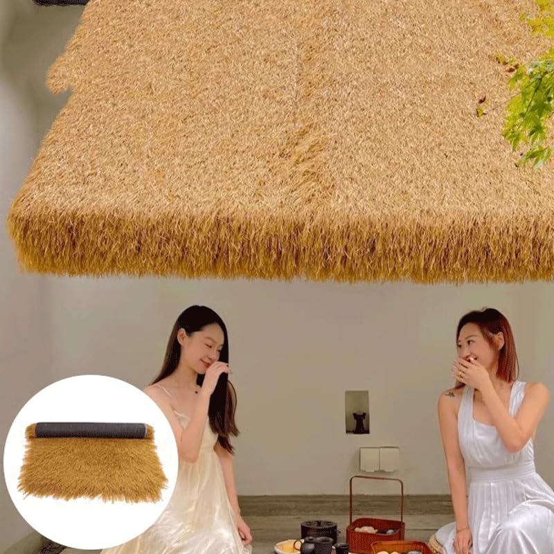 Rollo de paja artificial impermeable para techos exteriores y decoración de cabañas tiki 6