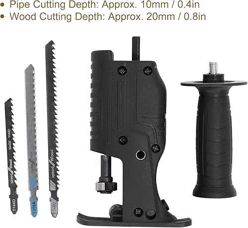 Miniatura 8 de Yuecoom Adaptador de sierra recíproca para taladro eléctrico, accesorio de taladro de sierra ABS, kit de mango de adaptador de motosierra para