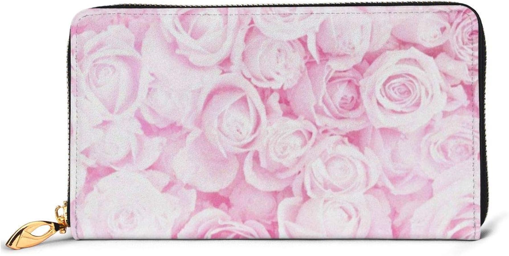 Amazon | [MIRFJVYZ] 財布 長財布 薔薇柄 バラ ピンク レディース 大