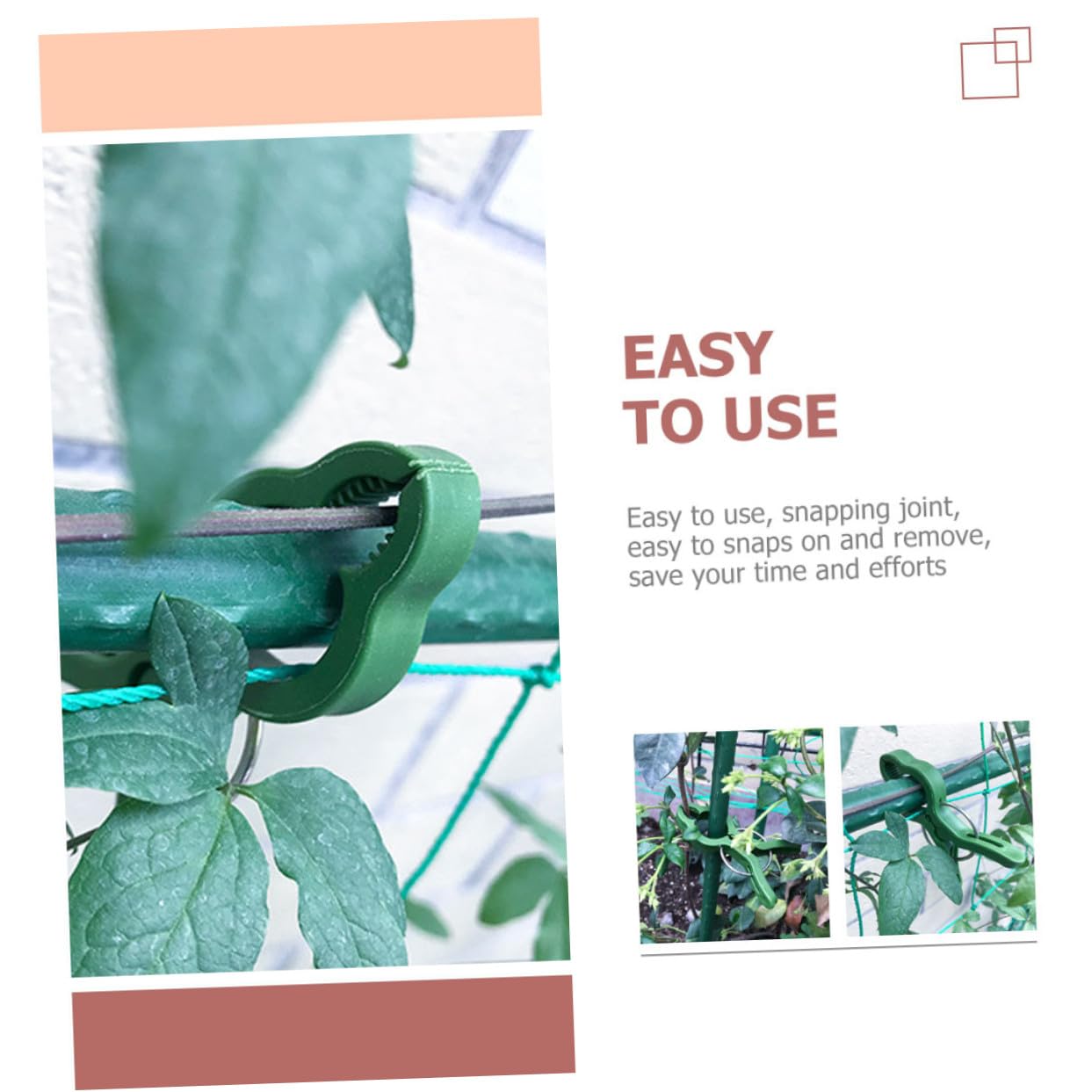 NOLITOY 60 Piezas Clips de Soporte para Plantas de Jardín Pinzas Resistentes para Tomates y Orquídeas Fijación Segura para Tallos y Enredaderas para Cultivo y Jardinería Doméstica