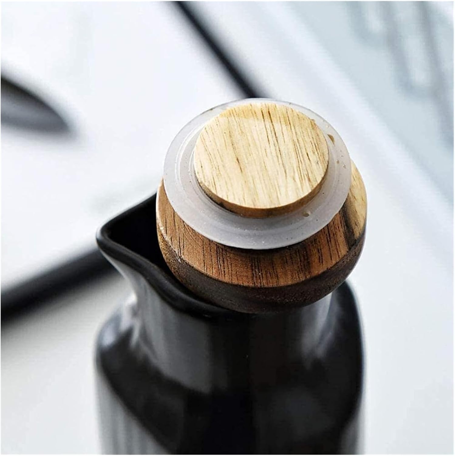 Oil and Vinegar Dispenser Olive Oil Dispenser Bottle,Oil and Vinegar Cruet,Ceramic Tabletop Cooking Container Bottle Ceramic Dispenser Cooking