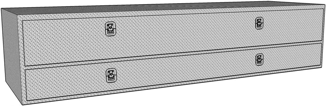 Brute 80-TB400-72 Pro Series 72" High Capacity Stake Bed Contractor Polished Aluminum Tool Box with Doors