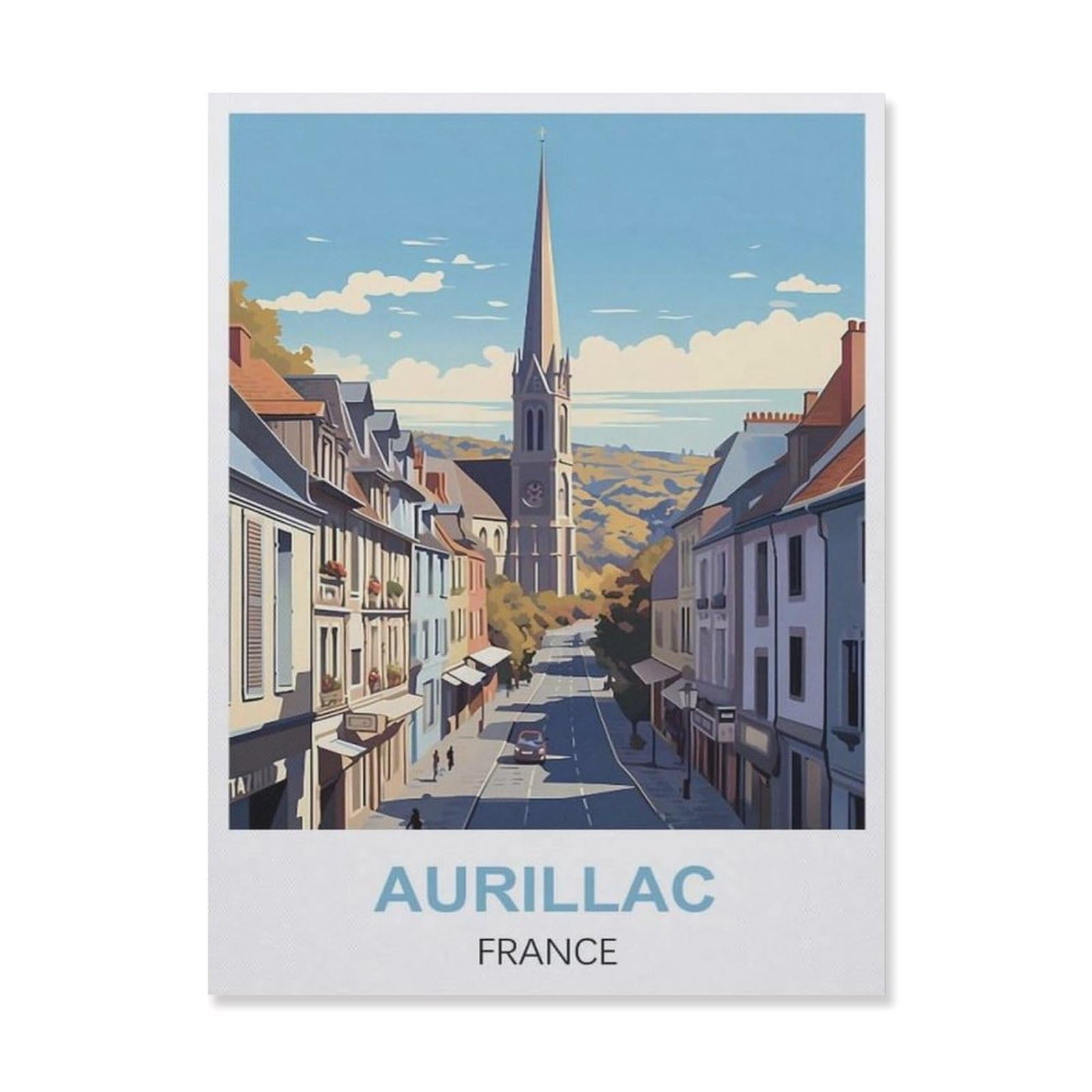 Vintage Art Metal Signs Funny Sign，Aurillac France(20x30cm）