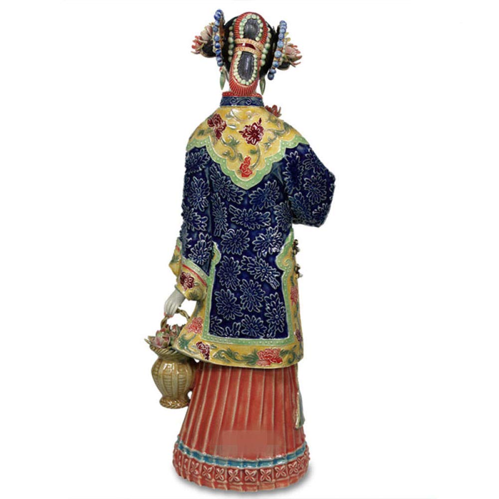 Amazon.co.jp: 置物 樹脂像中国の古代の美しさ陶器工芸品彫刻