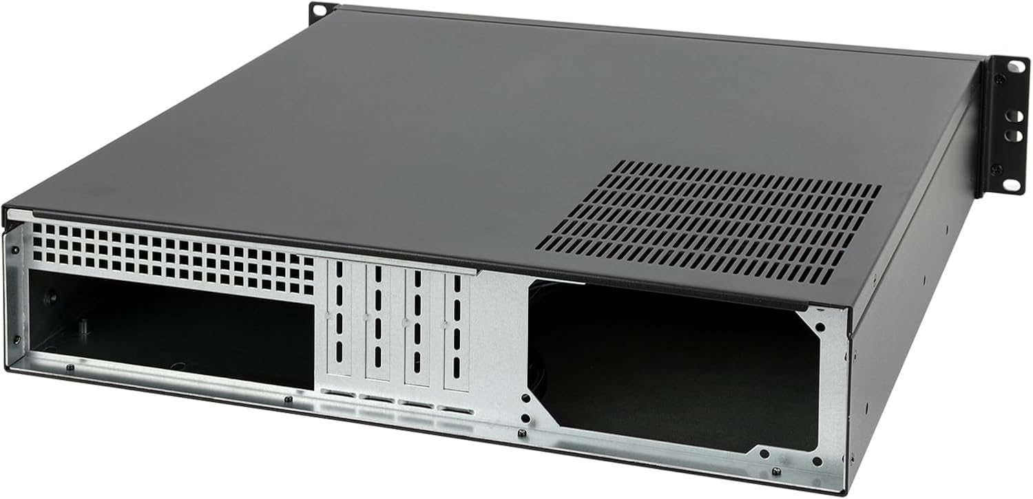MicroATX/Mini-ITX 2U Rack Mount Server case Depth 15.7“ max 6x3.5 / USB3.0 Support All Type ATX PS-2 PSU with Fast-Removable Front dust Filter