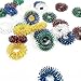 FRIMOONY Spiky Sensory Rings for Fingers Massage, Stress Relief, 15 Pieces, 5 Colors