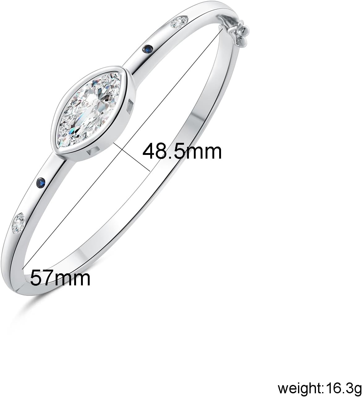 Bangle Bracelets for Women - Brass Cuff Bangle with Cubic Zirconia, 14K Gold & White Gold Plated, Meaningful Jewelry Gifts for Woman Wife Her Girlfriend Teens