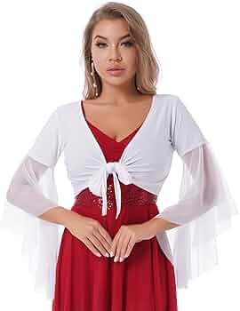 Cardigan Danza Classica Donna - Crop Top Maniche Lunghe Per Balletto E Ginnastica - Foto 6