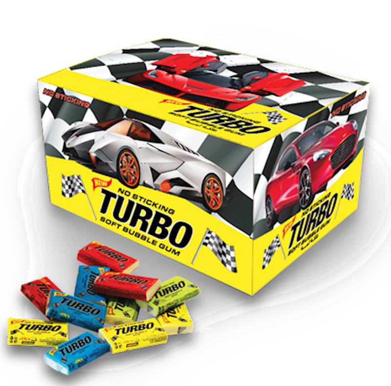 Chewing Gum Turbo Original Soft Bubble Gum Retro Gift Imported Birthday Sweets,100pcs