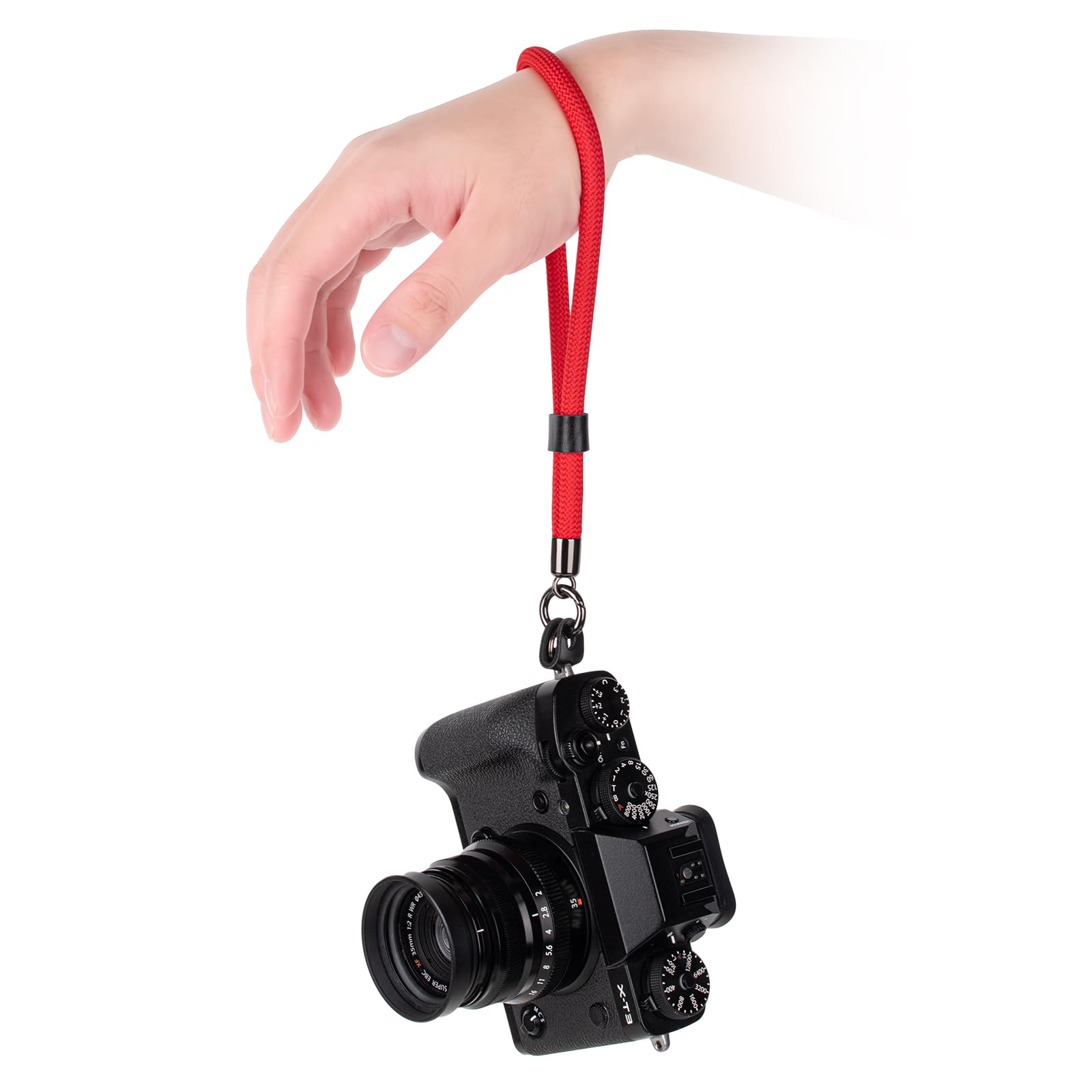 VOVMOEYA Camera Wrist Strap Rope,Camera Hand Strap Compatible with Fujifilm XT5 XH2S Nikon Z30 Z50 Canon EOS R6 R10 R50 Sony A6700 A6400 A6000 A7C II A7IV DSLR Camera - Red