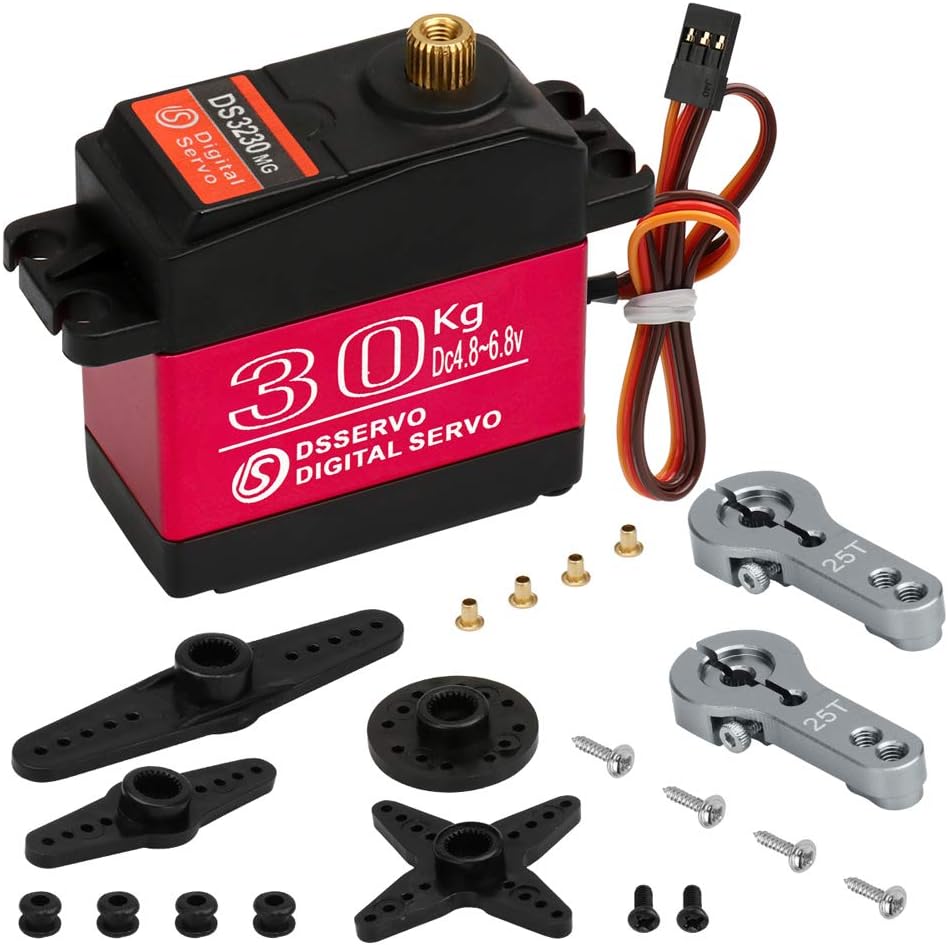 30KG Digital servo high Torque Full Metal Gear Waterproof, Suitable for RC Model Remote Control car with a Control Angle of 180°