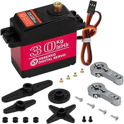 66.1 lbs Digital servo alto torque completo metal engranaje impermeable, adecuado para coche de control remoto modelo RC con un ángulo de control de