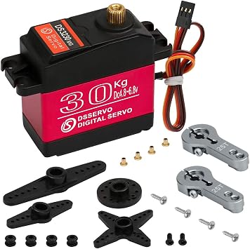 30KG Digital servo high Torque Full Metal Gear Waterproof, Suitable for RC Model Remote Control car with a Control Angle of 180