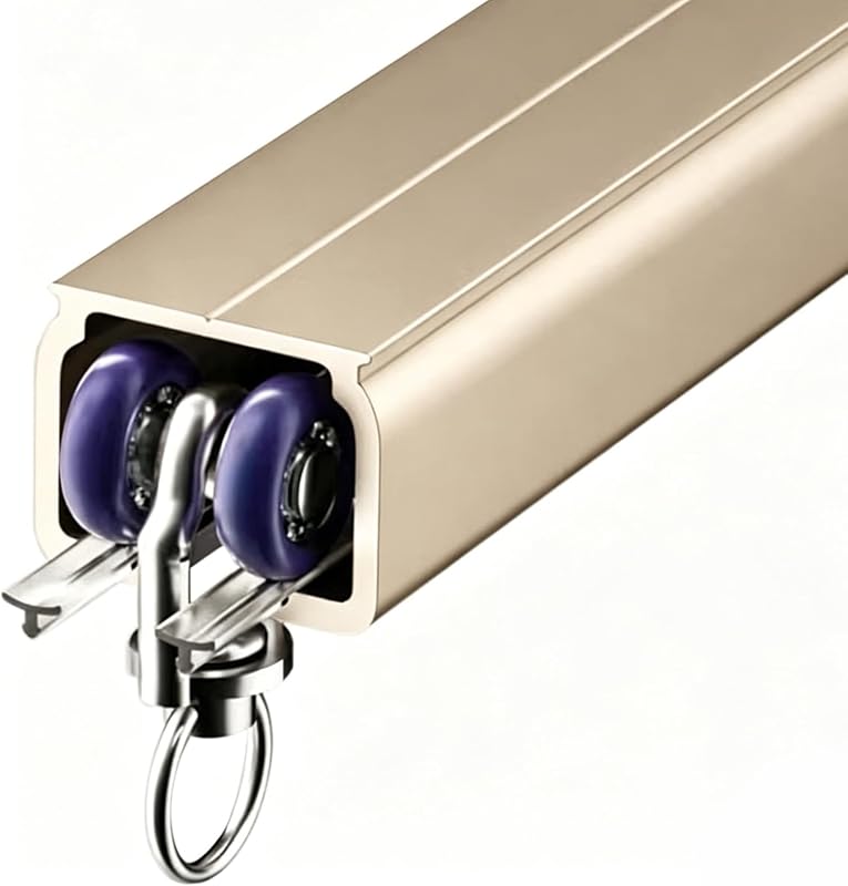 Strapazierfähige Deckenvorhangschiene, leise Gleitschienen, Aluminium-Vorhangschiene für Raumteiler, Schlafzimmer, einzelne gerade Schiene