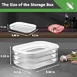 Deli Conteneur de viande avec couvercle pour réfrigérateur 3-Tier Boîtes de rangement empilables -Cold Cuts Transparent Conteneurs de stockage pour réfrigérateur -Accessoires d'organisation de réfrigérateur.