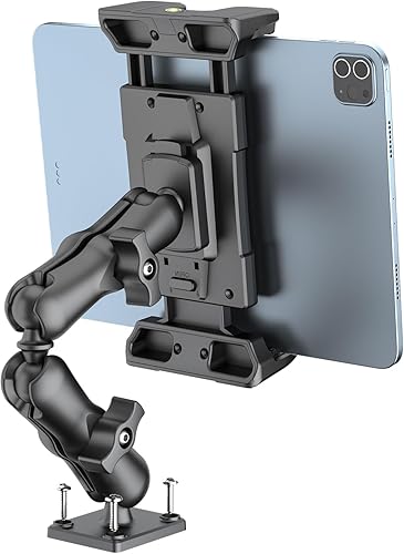 OHLPRO Soporte de tableta para camión  Base de taladro resistente  Soporte para tablet para tablero de automóvil, soporte para iPad Pro Samsung
