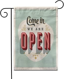 28"x40" Garden Flag Vintage Store Sign Open Effects Can Be Easily Removed Outdoor Home Decor Double Sided Yard Flags Banner for Patio Lawn