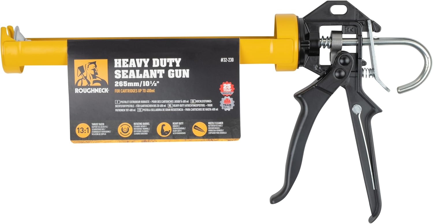 Roughneck 32230 265mm/10.5 inch Semi Barrel Professional Caulking Gun