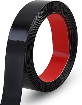 Gaahing 196.8" x 1.5" Brushed Black Molding & Wall Trim, Flexible Peel and Stick Decorative Strip for Tile, Mirror, Ceiling, Floor, Panel, Cabinet