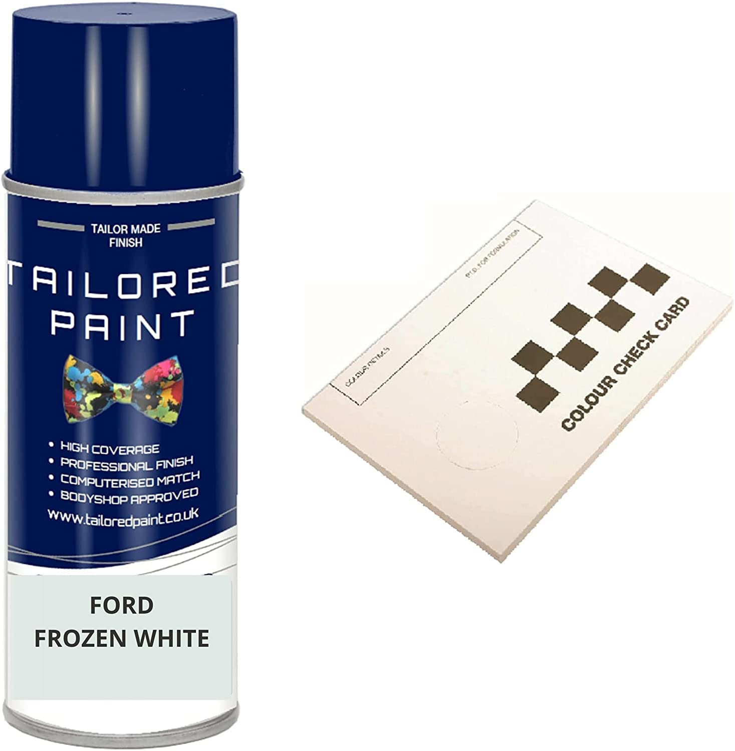 Aerosol Spray Paint For Ford Transit Courier 2013-Present Frozen White Solid W Quality Stone Chip Scratch Repair (Aerosol Spray Paint)