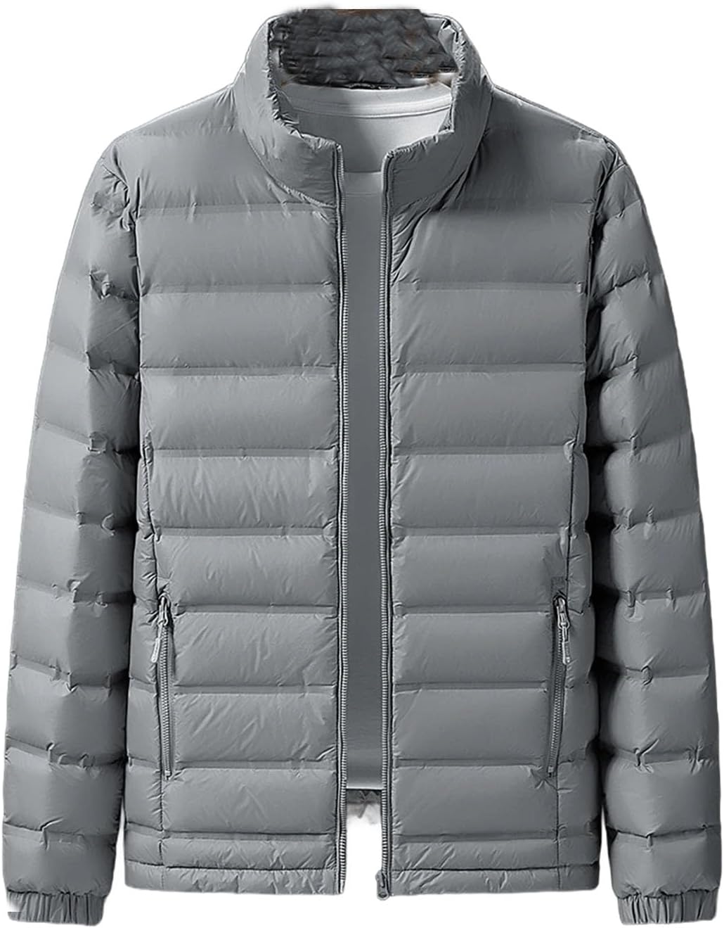 Men's down jacket white duck down thickened coat stand collar casual windbreaker warm coat plus size