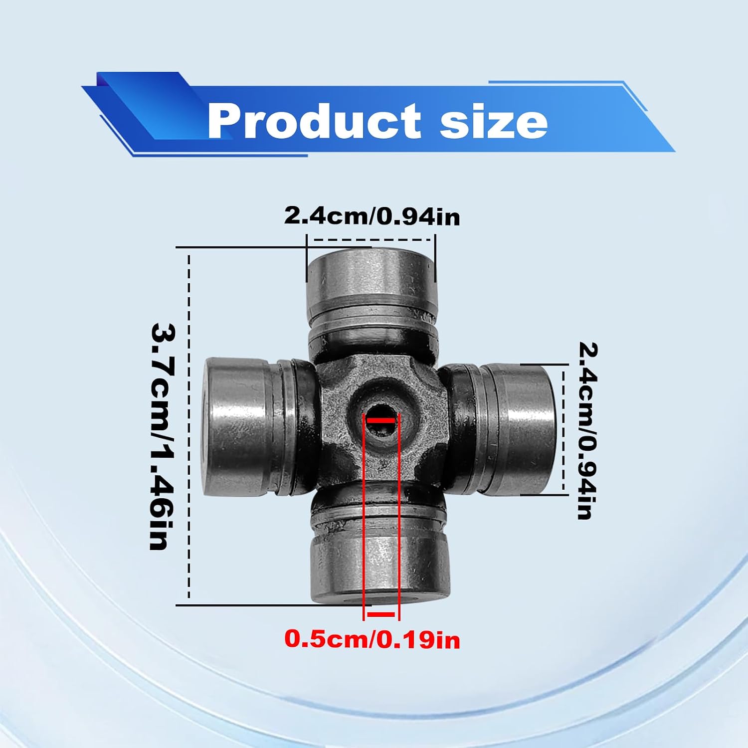 Pleoos Front Prop Shaft U-Joint Front Driveshaft Compatible with Polaris RZR Ranger Sportsman General 1000 800 900 700 570 500 OEM# 2202015 3235616 2203703 3260104 3235500