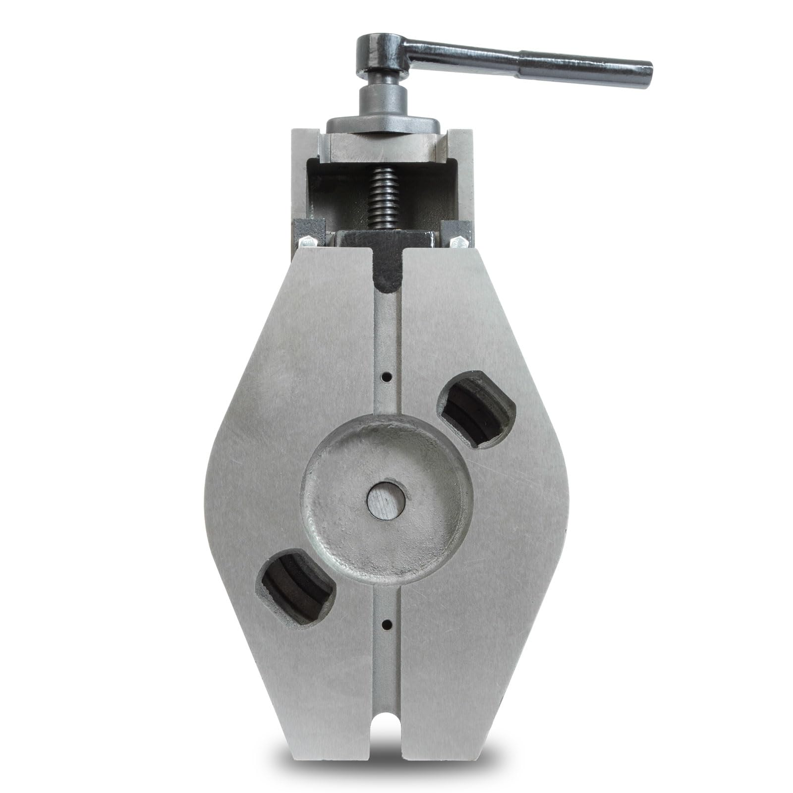 EBERTH Etau de machine rotatif et basculant en acier moulé, Max. Largeur de serrage 80mm, largeur des mors 100mm, étau pour perceuse, étau pour perceuse, basculant de 0° à 90°, pivotant à 360