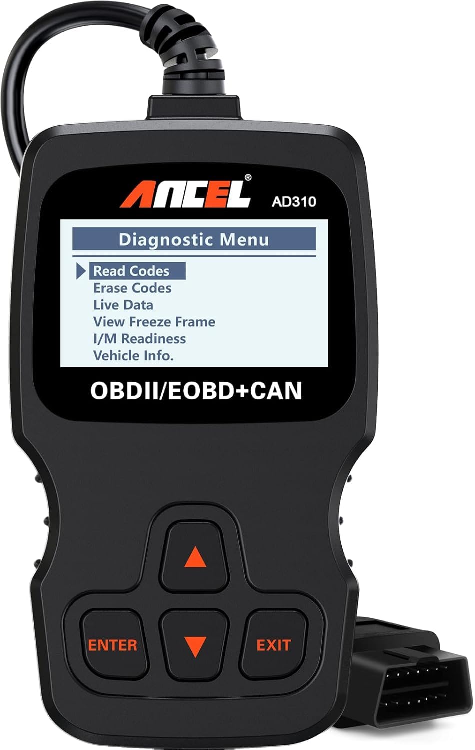 Ancel AD310 Valise Diagnostic Auto Multimarque, Universel OBD2 Diagnostic Voiture Français, Lecteur de Code d'erreur de Moteur, Valise Effacer Defaut Voiture pour BMW Peugeot VW Véhicules après 2000