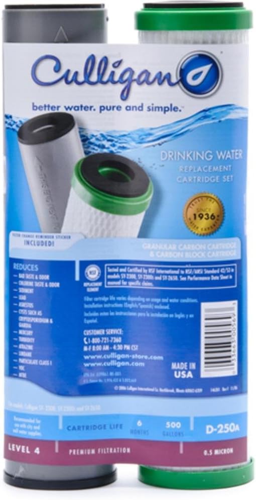 Dual Filtration System Replacement Water Filter Cartridge Set : Tools & Home Improvement