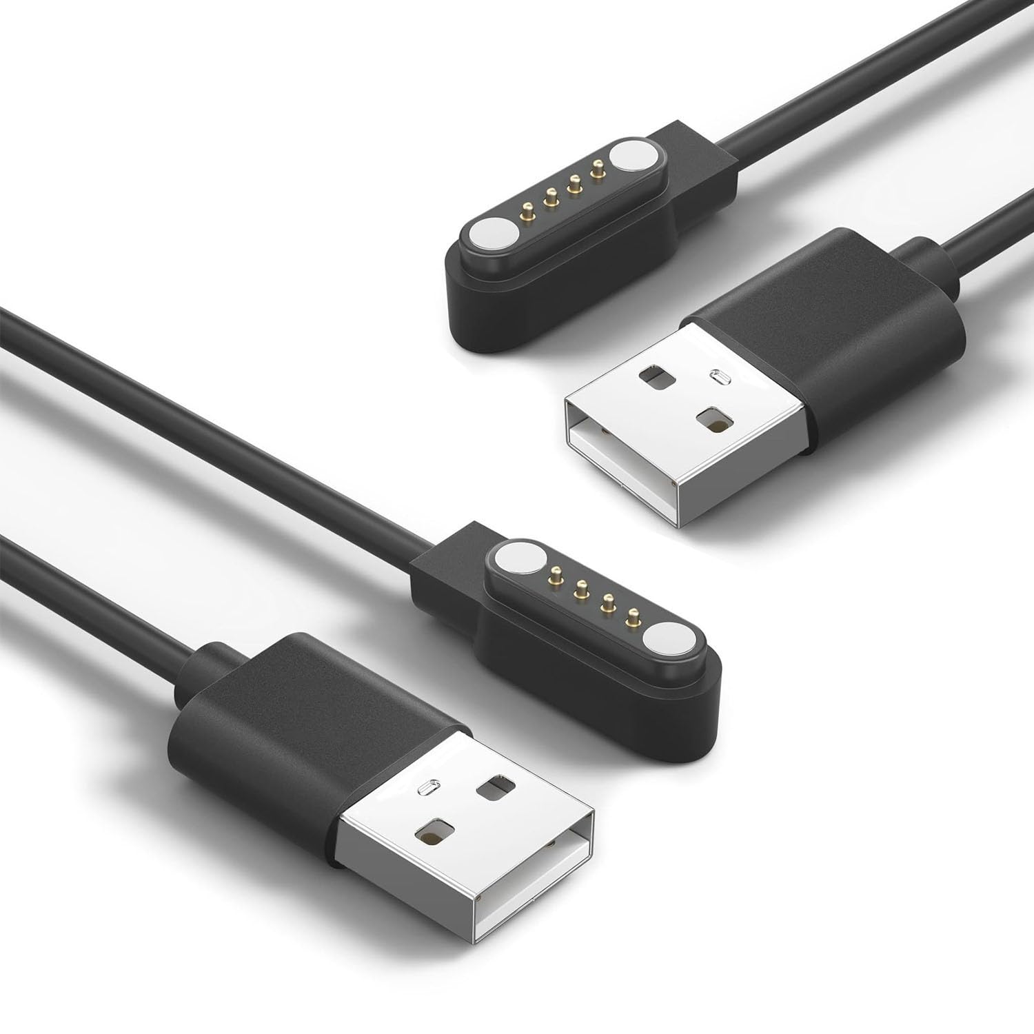 Compatible con cargador de reloj inteligente ROHS, cable de carga USB magnético para relojes inteligentes con certificación ROHS/CE (espaciado de pines de 4 mm)