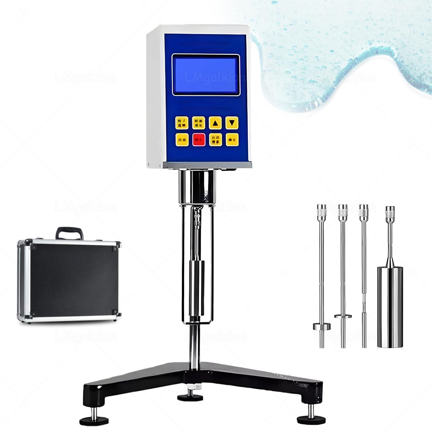 Viscosímetro Rotacional Digital,Rango 1-100,000 Mpa.S,4 Husillos,Precisión ±3%,Ideal para I+d Y Control De Calidad,para Evitar Defectos (Pintura/Tinta)