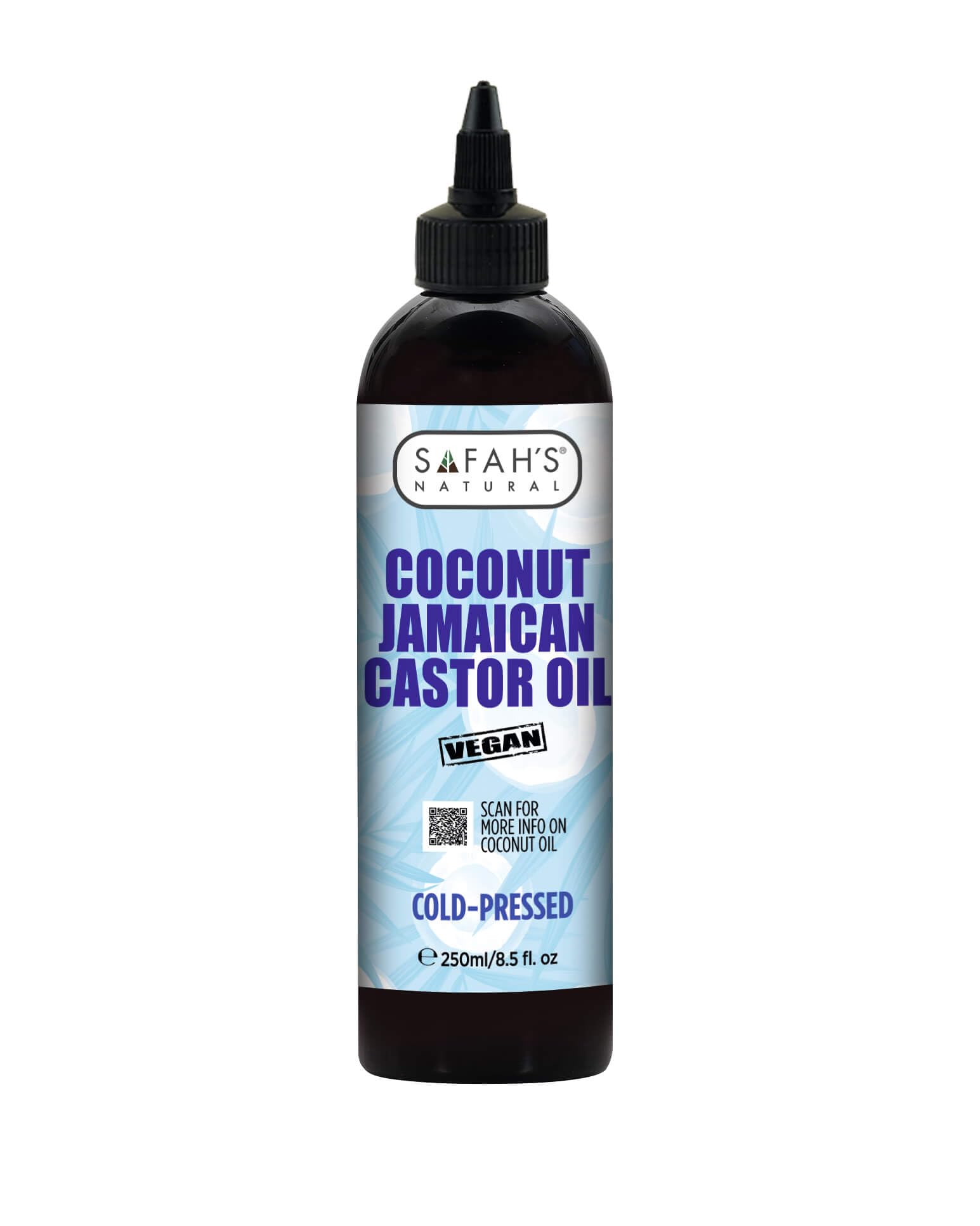 Safah’s Natural - Coconut Jamaican Black Castor Oil for Hair Growth - Natural formula for Stronger and Healthier Hair 250ml