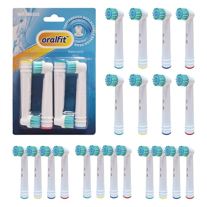 Oral B Heads Replacement, 20 Pack of Tooth Brush Heads Compatible with Oral B