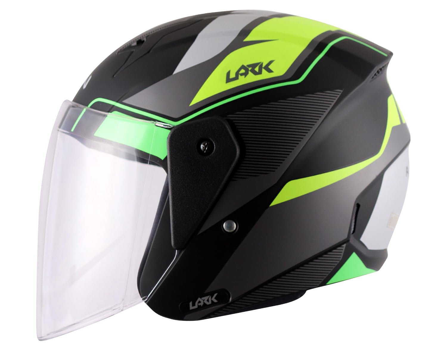Vega Lark Legend Dull Black Neon Yellow Helmet-L