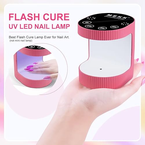 Miniatura 5 de MEKK Lámpara de uñas LED UV inalámbrica, lámpara de curación flash para uñas de gel, 24 W, pequeña luz UV para uñas, lámpara de uñas profesional