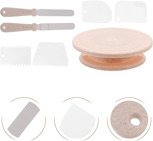 Miniatura 5 de DOITOOL Tocadiscos giratorios de 11 pulgadas para decorar, el kit de decoración de pasteles 7 en 1 incluye 1 soporte giratorio para pasteles, 2