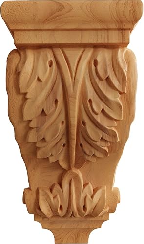 Vista 136 de Ekena Millwork CORW03X04X07ACAL - Ménsula pequeña de madera de acanto, 3 1/2 pulgadas de ancho x 4 pulgadas de profundidad x 7 pulgadas de alto