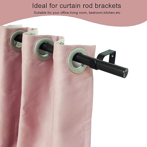 Miniatura 5 de Kowibcl Soporte para barra de cortina, 6 soportes para barra de cortina de 1 pulgada, ganchos para barra de cortina para pared, soportes de barra de