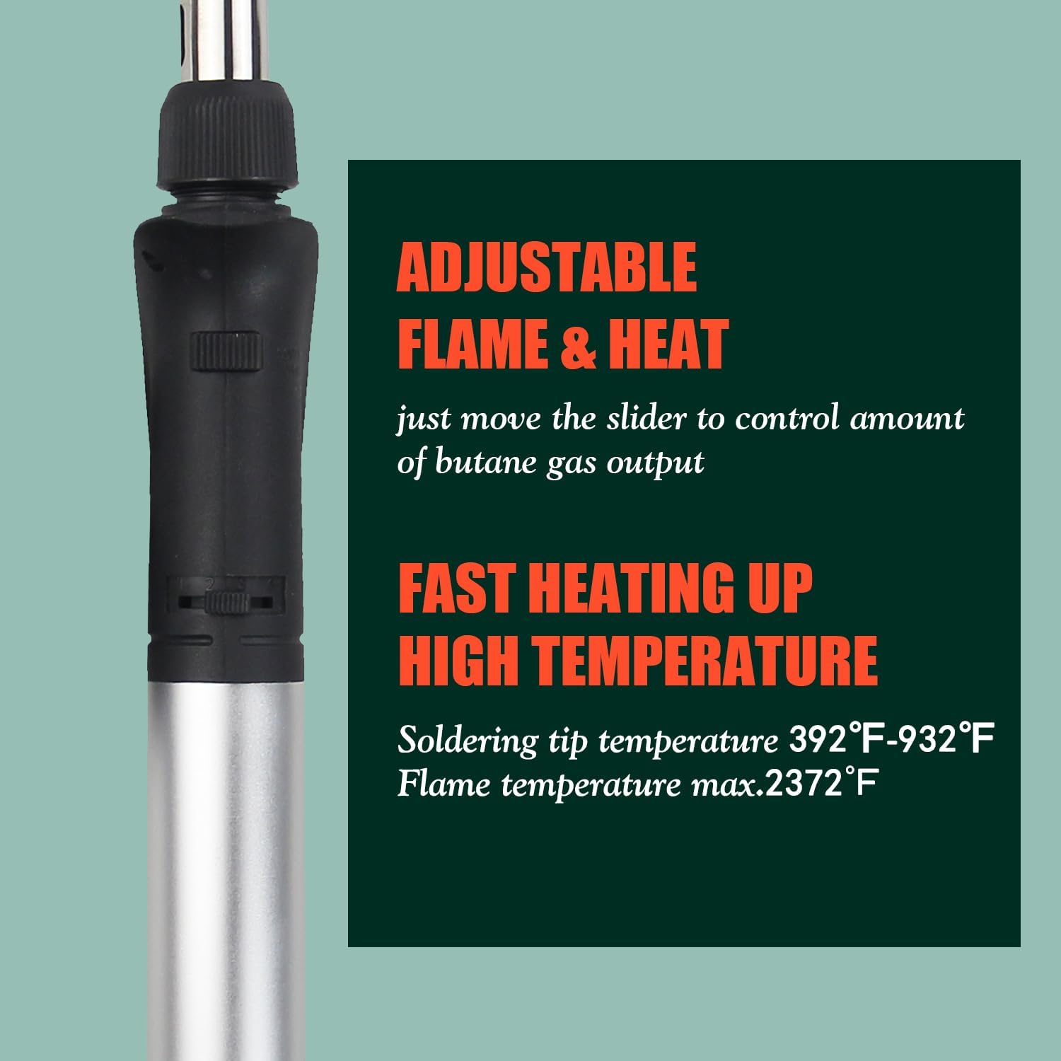 FROGBRO Butane Soldering Iron Kit Self-Ignite Adjustable Flame Temperature Max 2372℉,Cordless Soldering Heat Gun with 6 Tip,Butane Torch Portable Gas Soldering Iron,for Electrical Maintenance and DIY