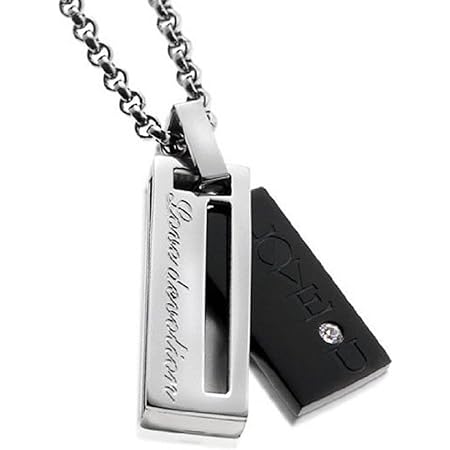 Amazon アレルギー 変色にも安心 ステンレスジュエリーlove Uペアネックレスシリーズ メンズ ネックレス 通販