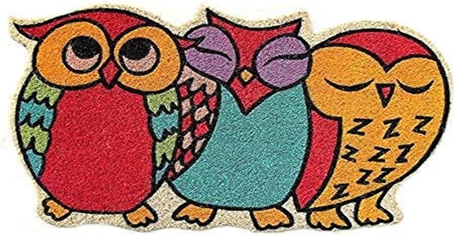 Onlymat Owl Shape Coir Mat Only Mat