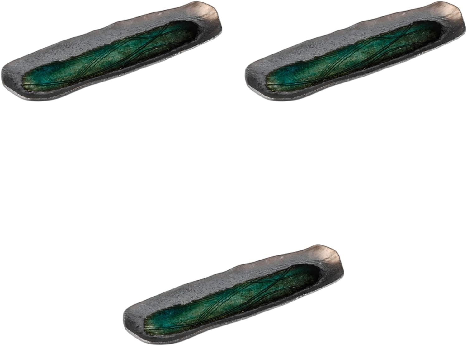 Setomonohonpo Set of 3 Gold Crystal Weave Transformation Dish [13.1 x 3.9 x 0.7 inches (33.3 x 10 x 1.7 cm)] | Long Plate Porcelain