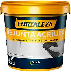 FORTALEZA Rejunte Acrílico Branco – Pronto para Uso, Antimofo e Impermeável – Para Pisos e Revestimentos de Cerâmica, Porcelanato e Pedras Naturais – Interno e Externo – 1kg