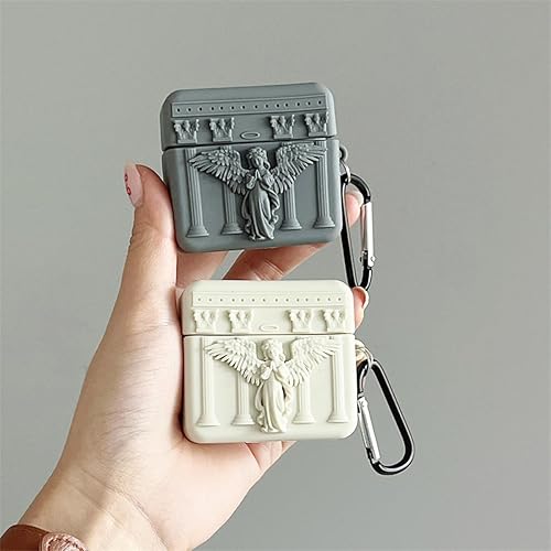 Miniatura 10 de ZOSTLAND 2 fundas para auriculares inalámbricos, lindo llavero grueso y suave, anillo portátil de silicona a prueba de golpes, compatible con Apple