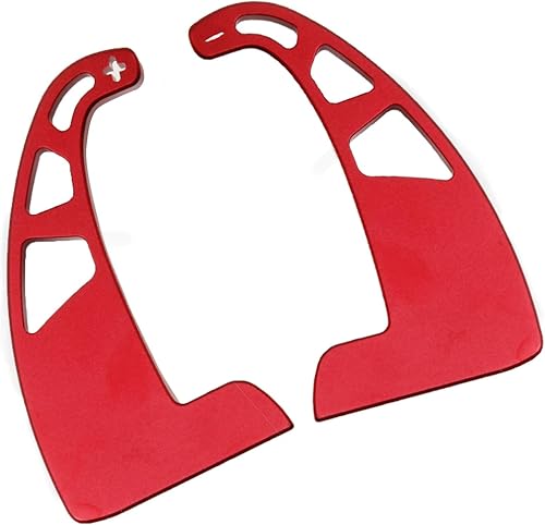 Miniatura 5 de Paleta de cambio extendida de aluminio plateado para Dodge Charger 2015+Chrysler 300 2015-2021 (rojo con agujero)