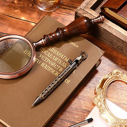 Personalized Bolt Action Pen Gift Set Free Engraved Customed Pocket Edc Brass Allpoint Pen With 3 Refills Engravable For Personalization Office Decor Pen For Men (Style 2 - Bronze) #TOP5