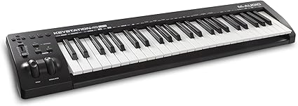 M-Audio Keystation 49 MK3 - Teclado Controlador MIDI USB Compacto de 49 teclas con controles asignables, ruedas de cambio de tono/modulación, conectividad Plug-and-Play (Mac/PC) y software incluida