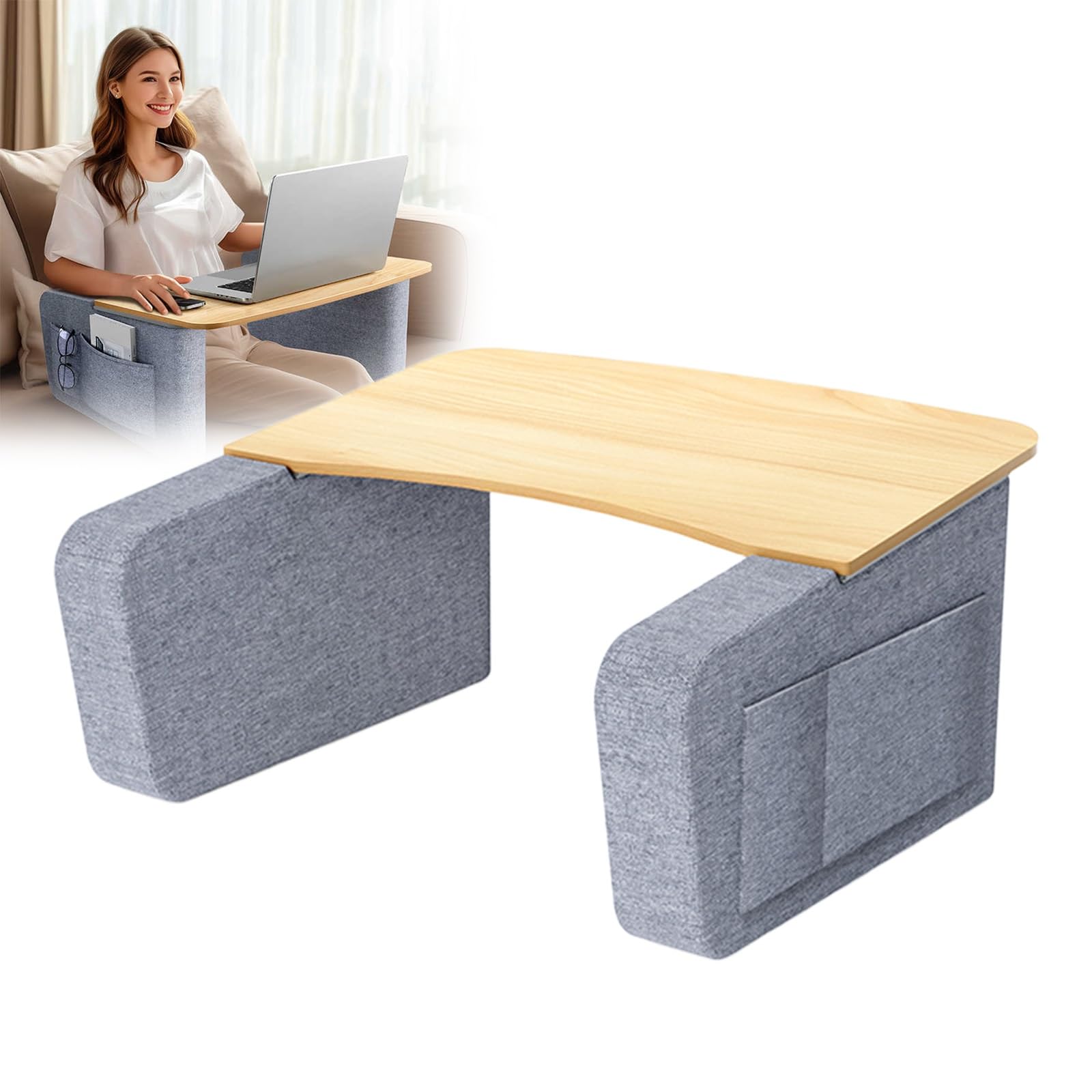 Stolik z podłokietnikami – ergonomiczne biurko na laptopa dla dorosłych, idealne do pisania i pracy w łóżku