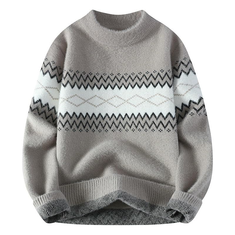Pull classique en tricot semi-haut idéal pour le bureau et le weekend