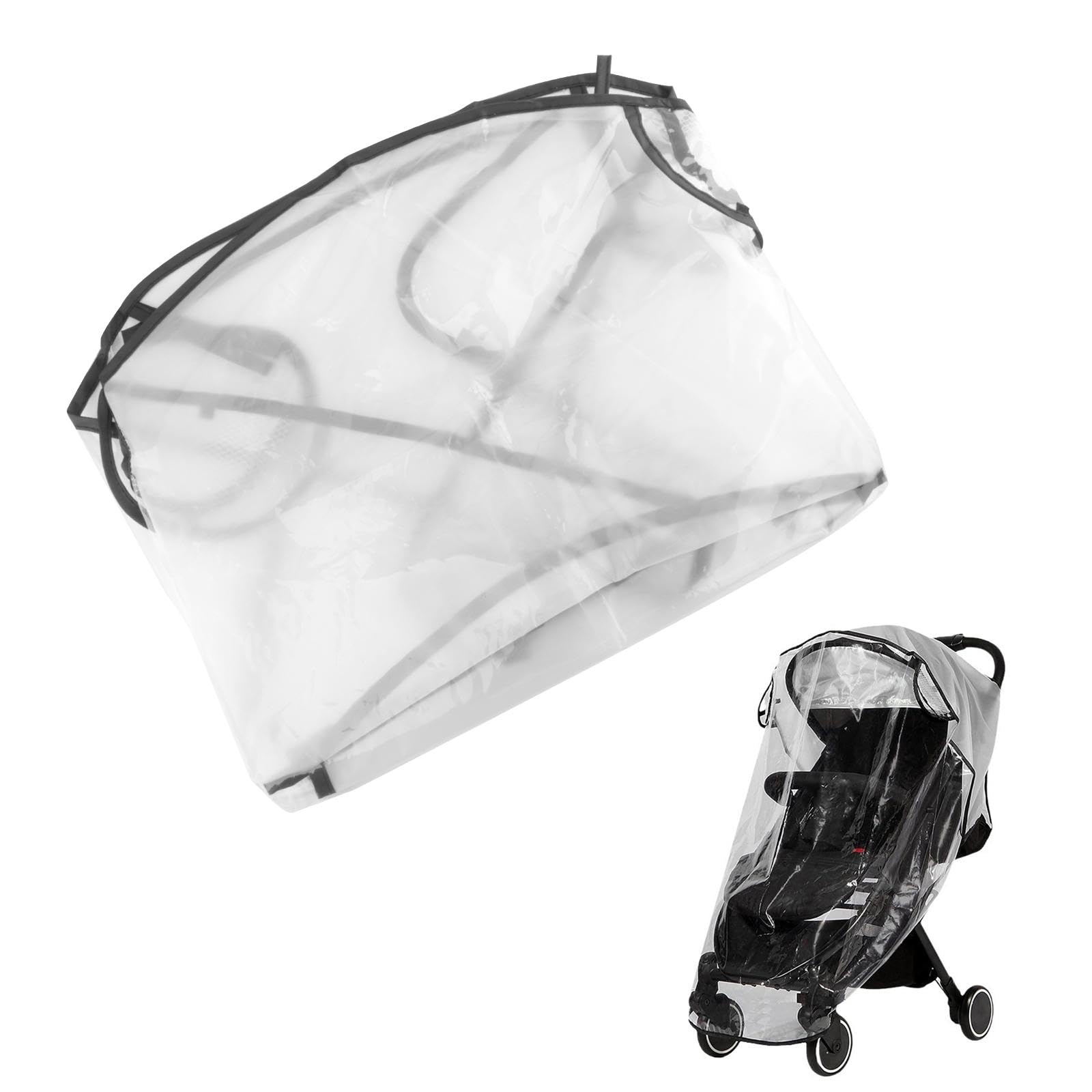 Stroller Rain Cover Windproof Travel Weather Shield for Strollers Pushchairs | Other Stroller Accessories | Stroller Accessories | Strollers & Accessories | Baby-image-49